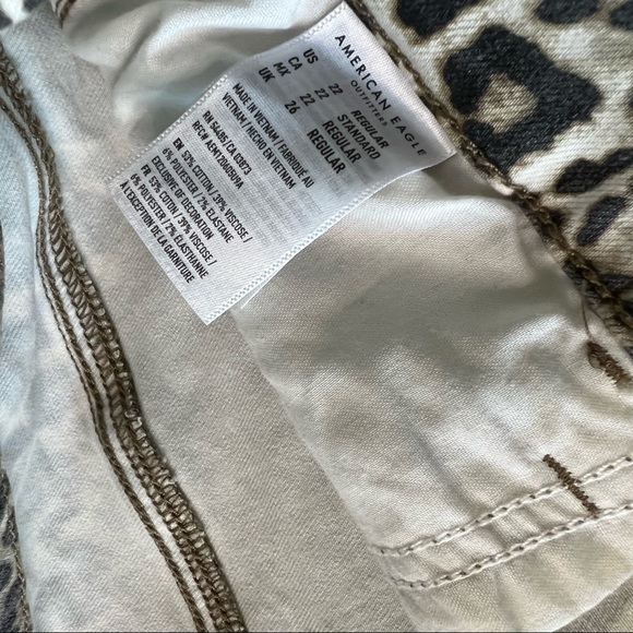 AE American Eagle Outfitters Leopard Print Jeans High Rise Jegging Plus Size 24 - Picture 5 of 11
